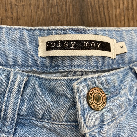 Noisy may High Waist Distressed Jean Shorts - Picture 6 of 6